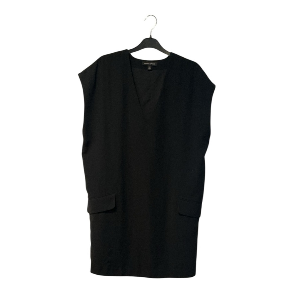Banana Republic Black Wool Blend Sleeveless Shift Dress Size S - Picture 4 of 9